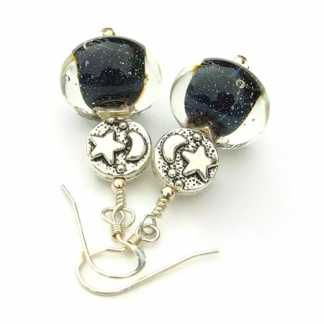 stars moon handmade lampwork jewelry