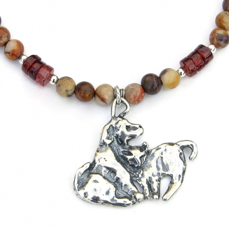 sterling silver dog cat handmade jewelry gemstones pet lover