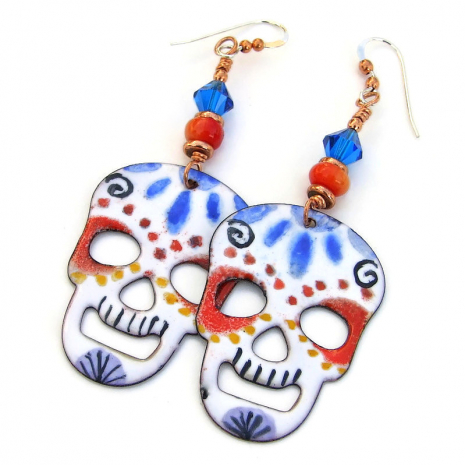 sugar skull earrings gift for women