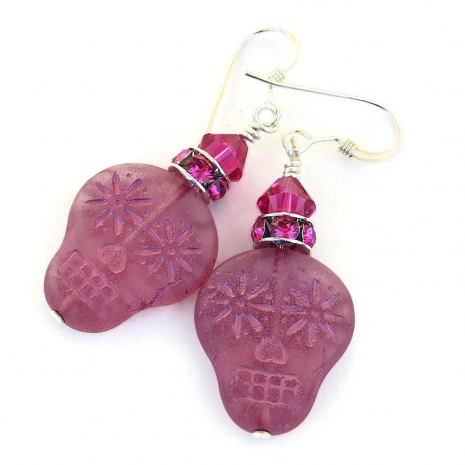 sugar skull earrings halloween day of the dead