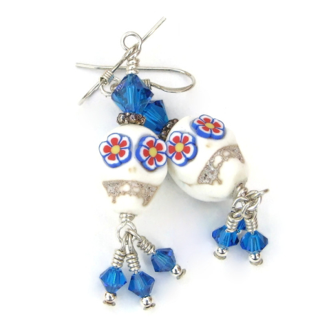 sugar skull earrings handmade halloween day of the dead gift for women