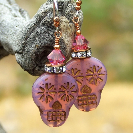 sugar skull jewelry for women halloween day of the dead