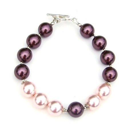 swarovski crystal pearl bracelet gift for women
