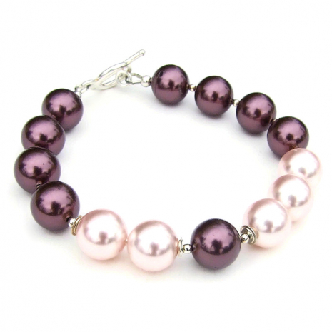 swarovski crystal pearl jewelry handmade gift for women