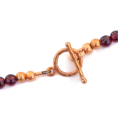 textured copper toggle clasp set