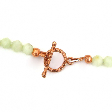 textured copper toggle clasp set