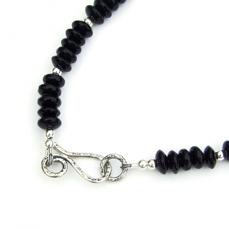 textured sterling silver hook clasp set