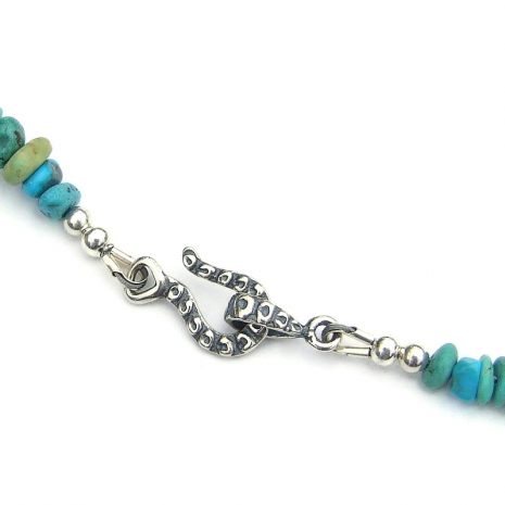 textured sterling silver hook clasp set