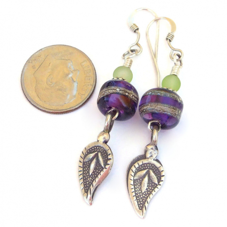 Thai Hill Tribe silver leaf jewelry handmade gift for women