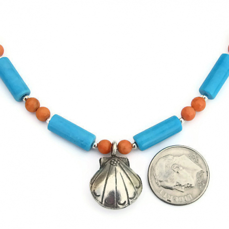 thai hill tribes shell pendant jewelry gift for her
