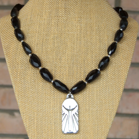 thankful pendant necklace handmade gift for women