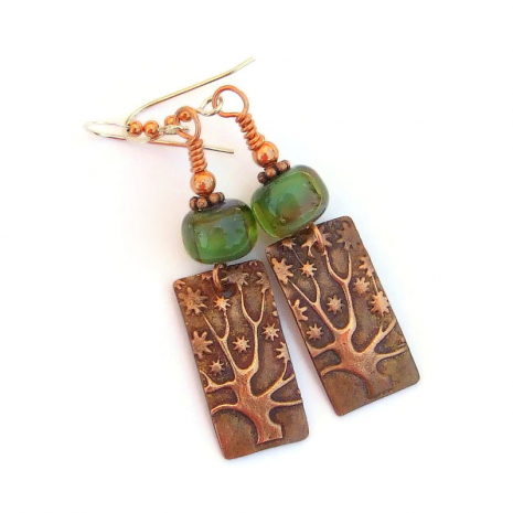 tree earrings gift for women