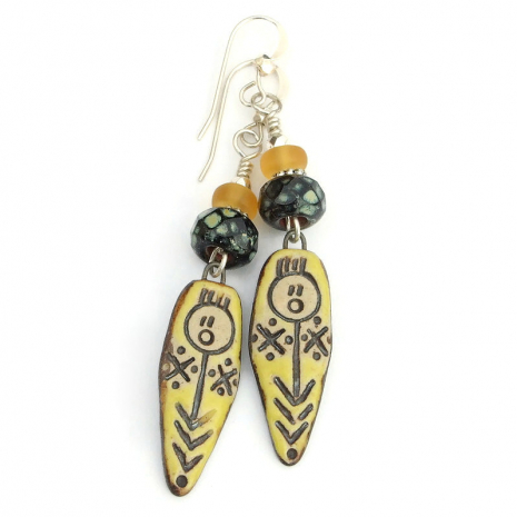 tribal earrings handmade gift for her