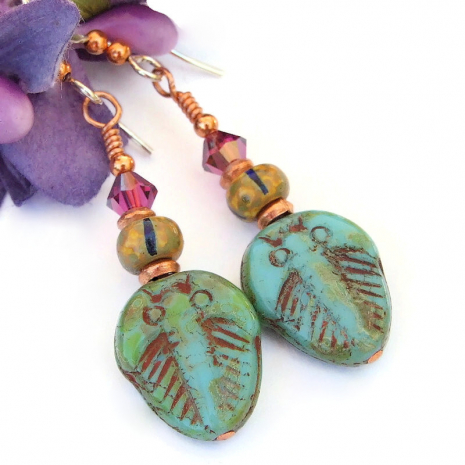 trilobite fossil earrings handmade gift for women