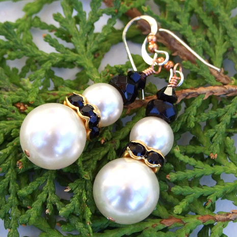 unique swarovski pearls snowmen snowman jewelry