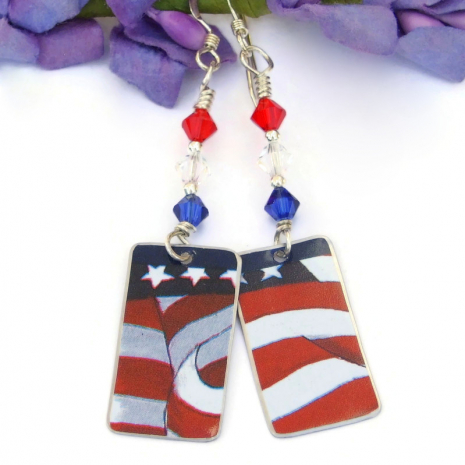 Perfect earrings to wear for any patriotic holiday in the United States!