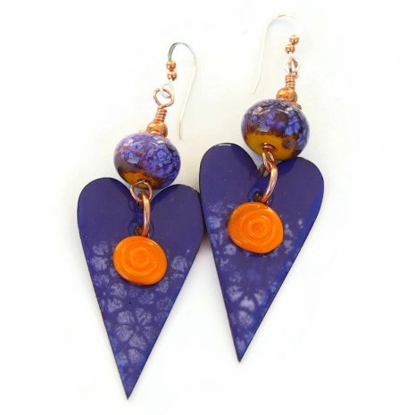 valentines day handmade hearts earrings gift for her