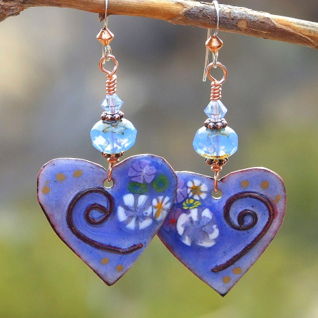 valentines heart earrings gift for women