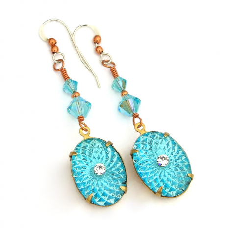 vintage crystal jewelry handmade gift for women