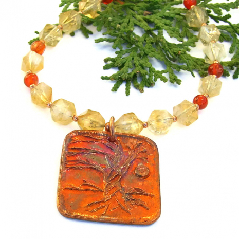 world tree tree of life yggdrasil necklace handmade jewelry gift for women