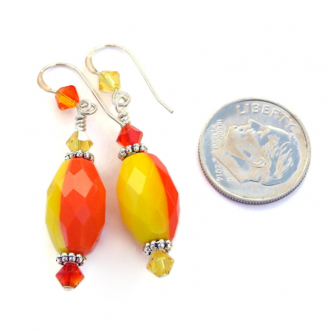 yellow orange jewelry handmade gift for her