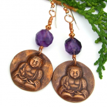 buddha crown chakra yoga earrings gift for women