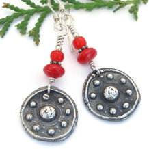 buddhist noble eightfold path earrings handmade jewelry wheel of life
