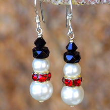 christmas snowmen snowman earrings handmade jewelry gift for women