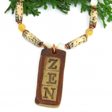 zen yoga necklace jewelry gift for women
