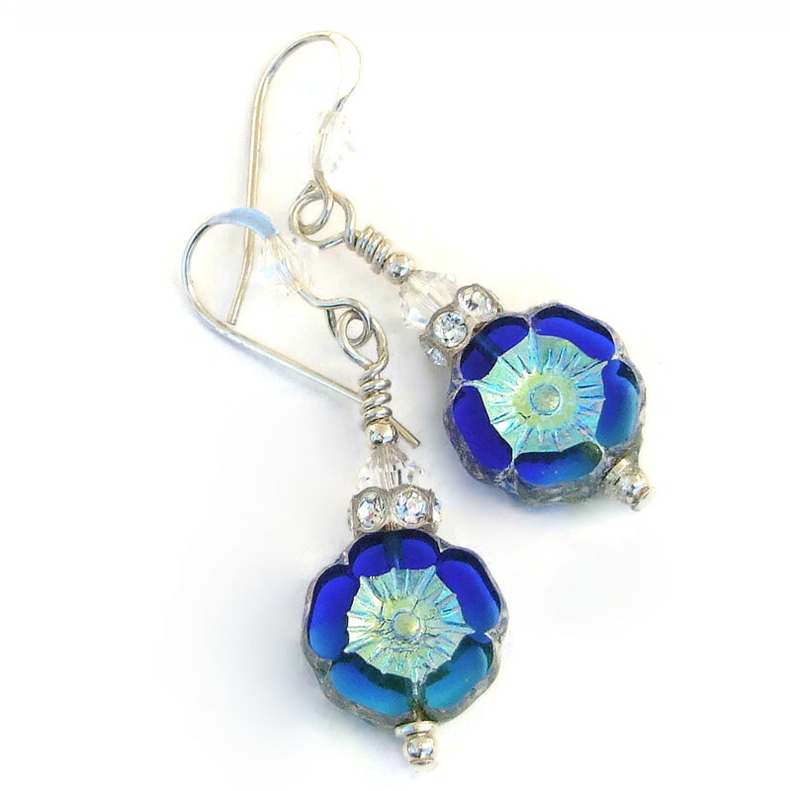 BLUE FLORAL HARMONY EARRING