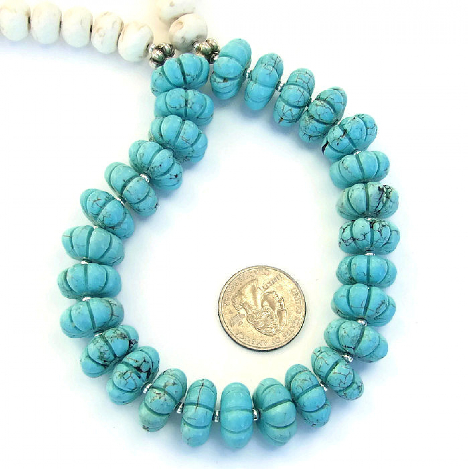 Southwest Turquoise Magnesite Chunky Necklace Handmade Jewelry Handmade Jewelry Gift For Women