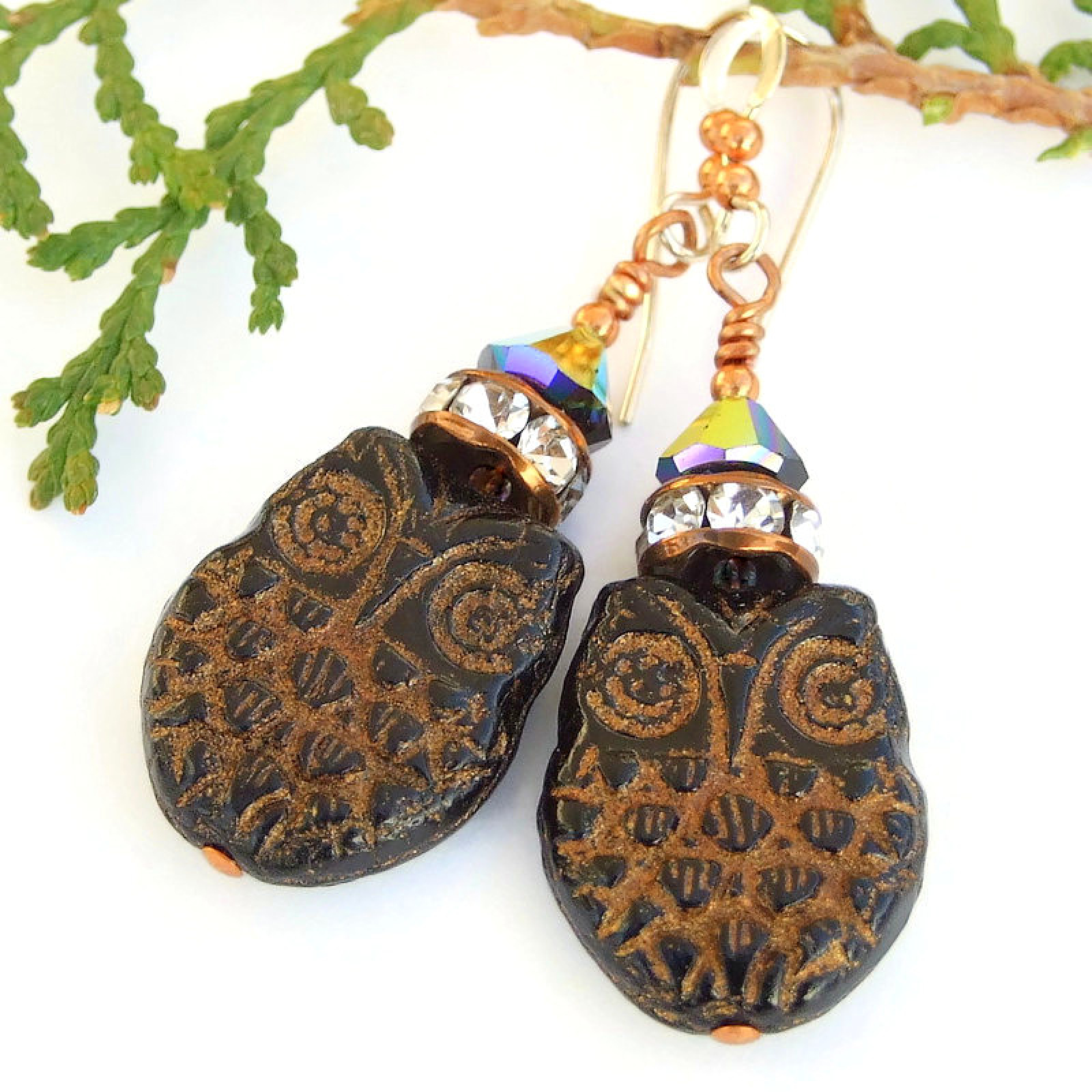 Swarovski owl clearance earrings
