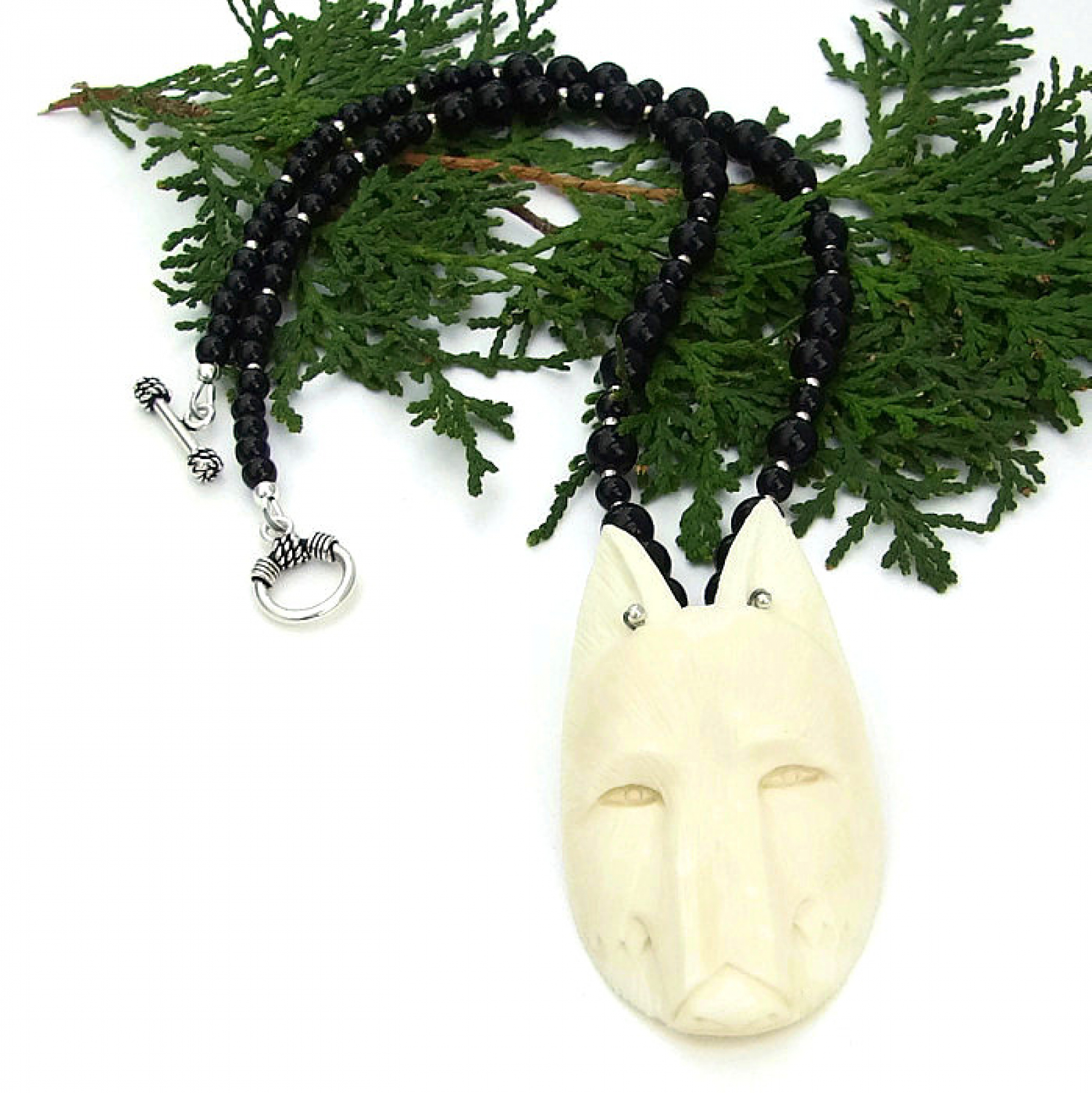 Wolf toe bone necklace clearance