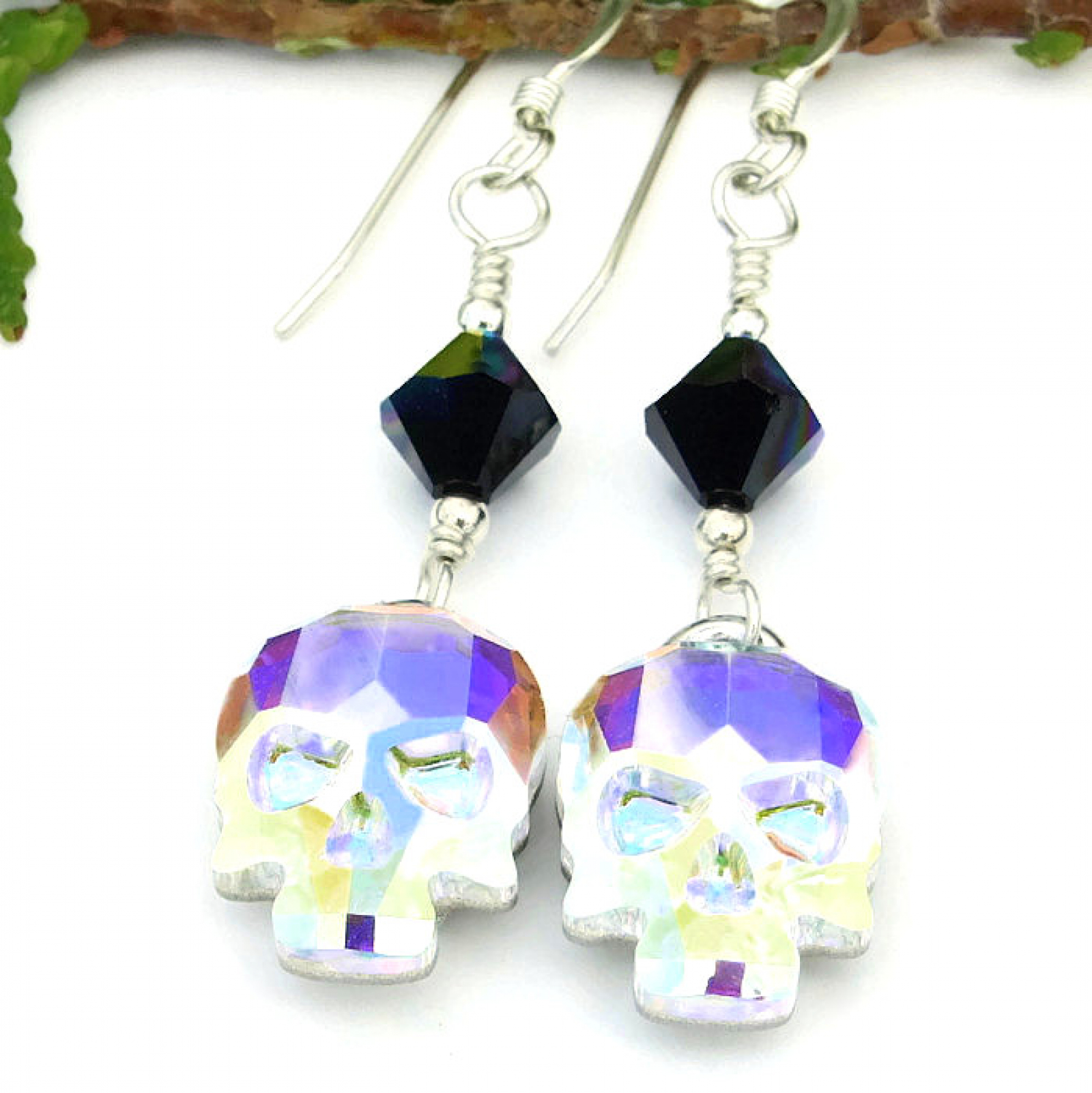 Rainbow Skull Earrings Day Of The Dead Jewelry For Women Skull Earrings Day Of The Dead For Women