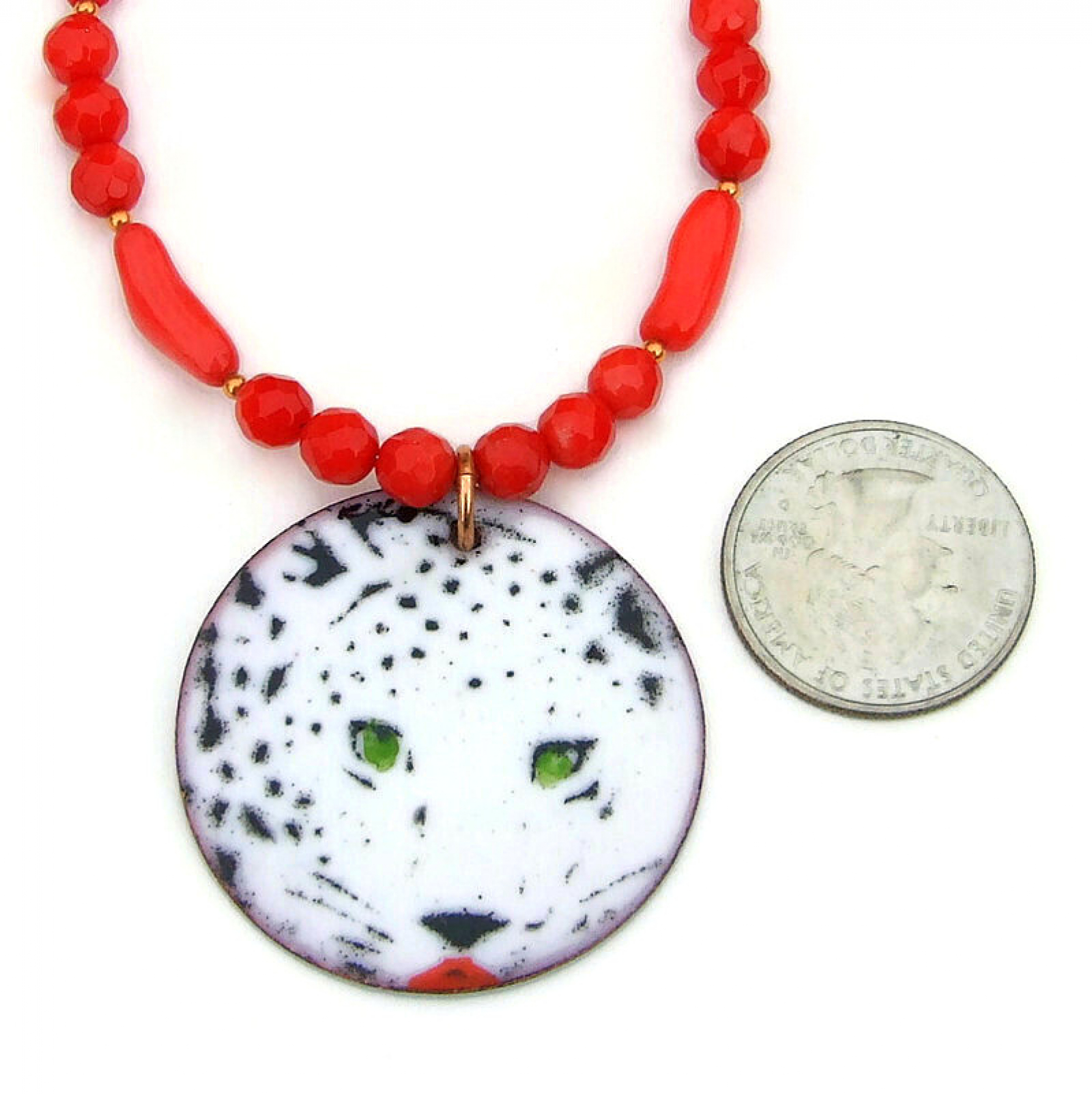 Snow leopard necklace clearance