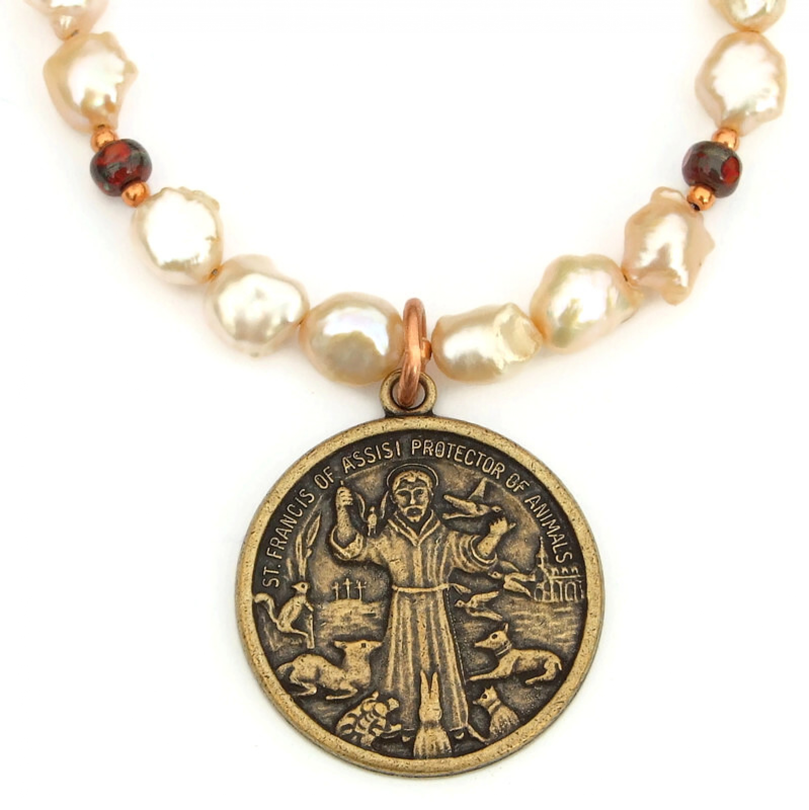 St Francis Of Assisi Necklace,the patron saint of animals – BGCOPPER