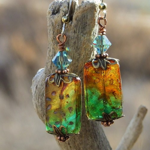 amber_teal_picasso_czech_glass_handmade_earrings_swarovski_vintage_75603062.jpg