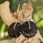 ADORNMENT - Carved Black Horn Sterling Chain Earrings Handmade  -90000-81874_product_2046326227_thumb_large.jpg