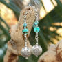 TURQUOISE SUN - Thai Fine Silver Czech Glass Turquoise  Earrings. Sterling Handmade -90000-81874_product_786114126_thumb_large.jpg