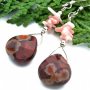 ST. TROPEZ - Apple Jasper Coral Handmade Earrings Gemstone Beaded Jewelry 03f0431039acc41f5ae6b643791db3939fa7570a3abb2b23452b14629c00be69.jpg