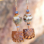 PRIMEVAL SPIRIT - Copper Ammonite Handmade Earrings, Lampwork Swarovski Jewelry 35f1394d8682224eb997e3887a94f23bb3eb98885d1c9d94ff2f34201cbabe14.jpg