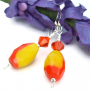 CITRUS TANGO - Yellow Orange Vintage Czech Earrings Handmade Swarovski Beaded Summer ad8270aed0a9579868a3c7082be82f89c583cb4550128a4574d086c3df68e2f1.jpg