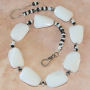 EMBRACE THE SONG OF SUMMER - 0 Snow Quartz Handmade Necklace, Zebra Jasper Chunky Gemstone Jewelry af81e21439088ccdeb3fab6530ce8cd8dcd2a2ccc6f6d73d152b3c261ff17ffa.jpg