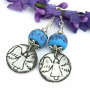 "Angels on High" - Rustic Angel Handmade Earrings, Lampwork Pewter Artisan Dangle Jewelry angels_on_high_4.jpg