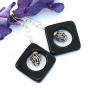 "Black Magic" - Black Onyx Diamond Earrings with Swirling Sterling, Artisan Handmade Jewelry black_magic_1.jpg