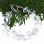 CLEARLY SPARKLY - AAA Crystal Quarts Handmade Necklace, Faceted Nuggets Sterling Artisan Bracelet  bracelet_2.jpg