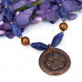 "Dog Love" - Dog Paw Print and St Francis Pendant Necklace, Blue Sodalite Handmade Rescue Jewelry dog_love_4.jpg