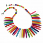 "Fiesta" - Colorful Magnesite Spike Necklace, Sterling Silver Handmade Artisan Jewelry dscf2565.jpg