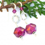 fuchsia_czech_glass_earrings_handmade_swarovski_dangle_jewelry_unique_5fd914f5.jpg