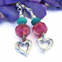 reserved_valentines_heart_earrings_handmade_pink_lampwork_turquoise_631208b6.jpg